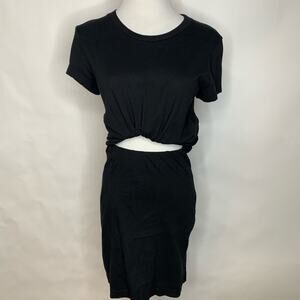 Urban Outfitters Silence + Noise Black T shirt Dress Cutout Sz Small